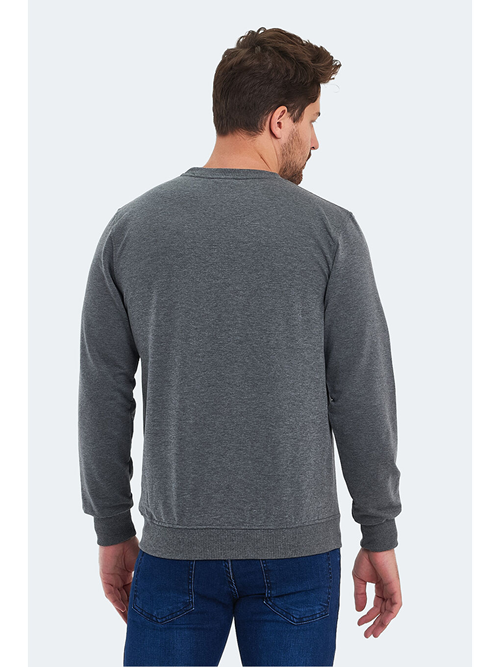 ORVAR IN Erkek Sweatshirt Koyu Gri-1