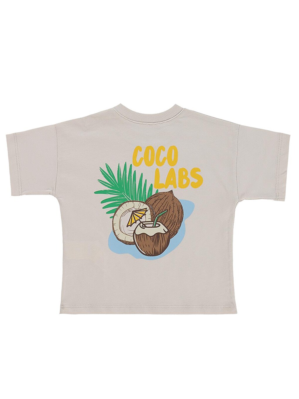 Baby Coco Labs Baskılı 6-18 Ay Tişört - Bej-1