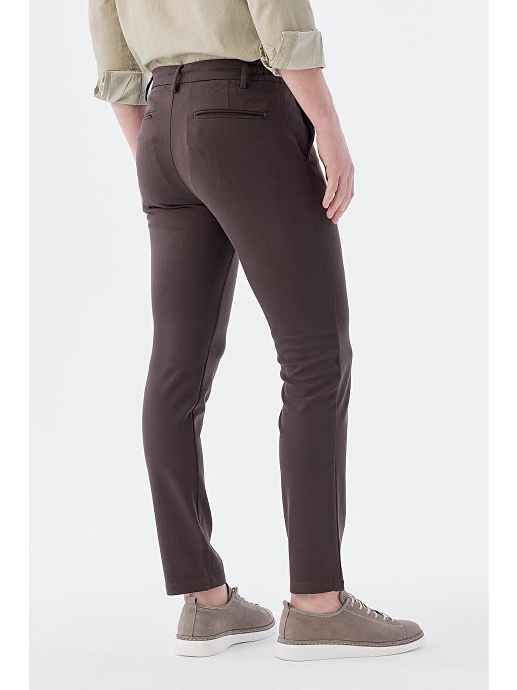 Kahverengi Kahve Comfort Fit Jogger Spor Pantolon-2