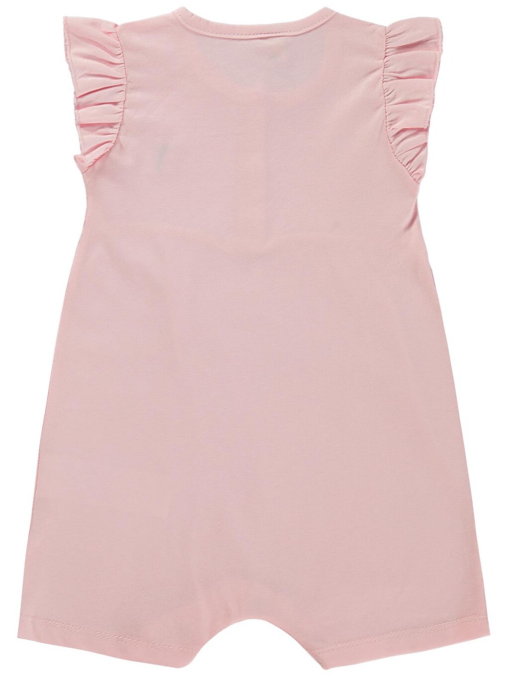 Baby Kelebek Baskılı Kolu Büzgülü 6-18 Ay Tulum - Pembe-1