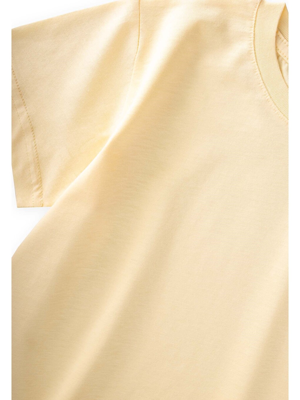 Etiket Detaylı T-shirt 2-10 Yaş Sarı-2