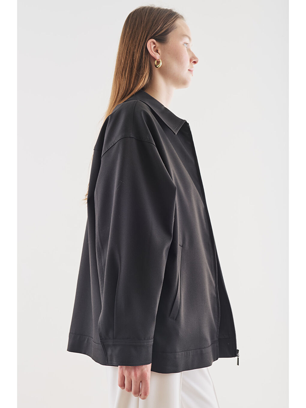 Manşet Detaylı Ceket Siyah-4