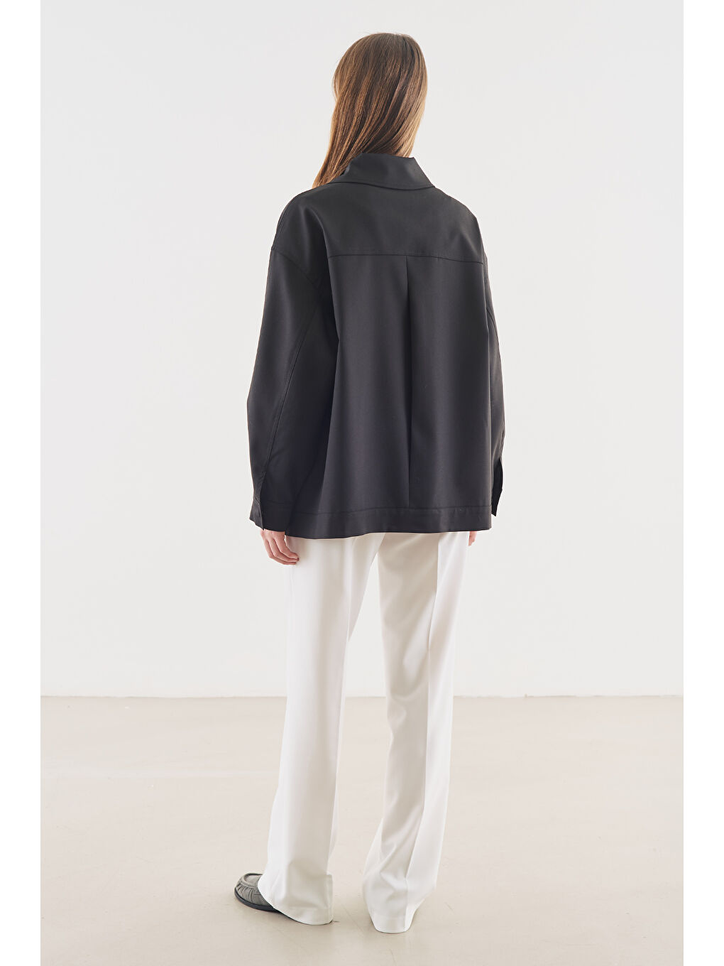 Manşet Detaylı Ceket Siyah-5