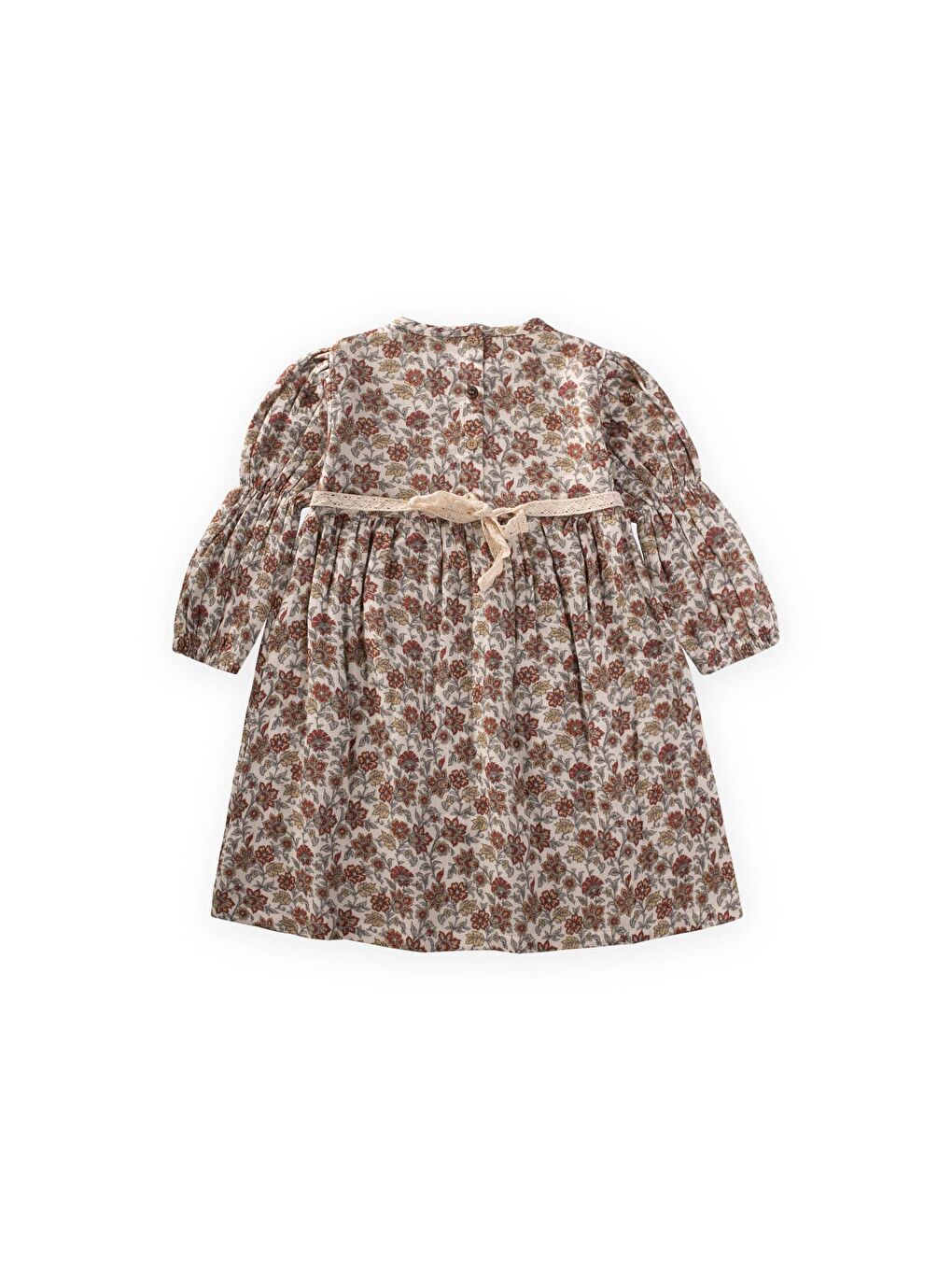 Elbise 4-12 Yaş Bej-2