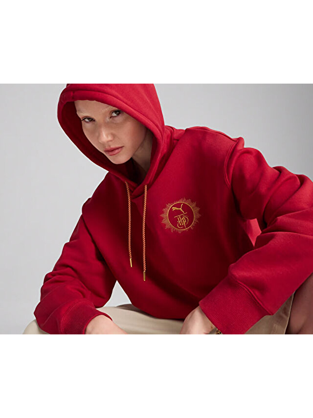 Puma X Harry Potter Hoodie Unisex Günlük Sweatshirts 63009313 Kırmızı-4