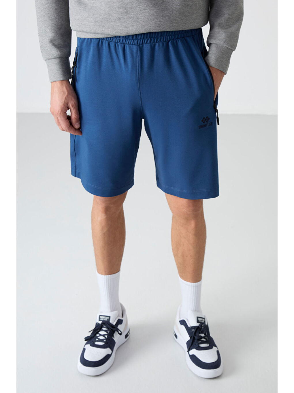 Standart Kalıp 3lü Paket Siyah-Gri Melanj-Parlament Erkek Şort - 81136-4