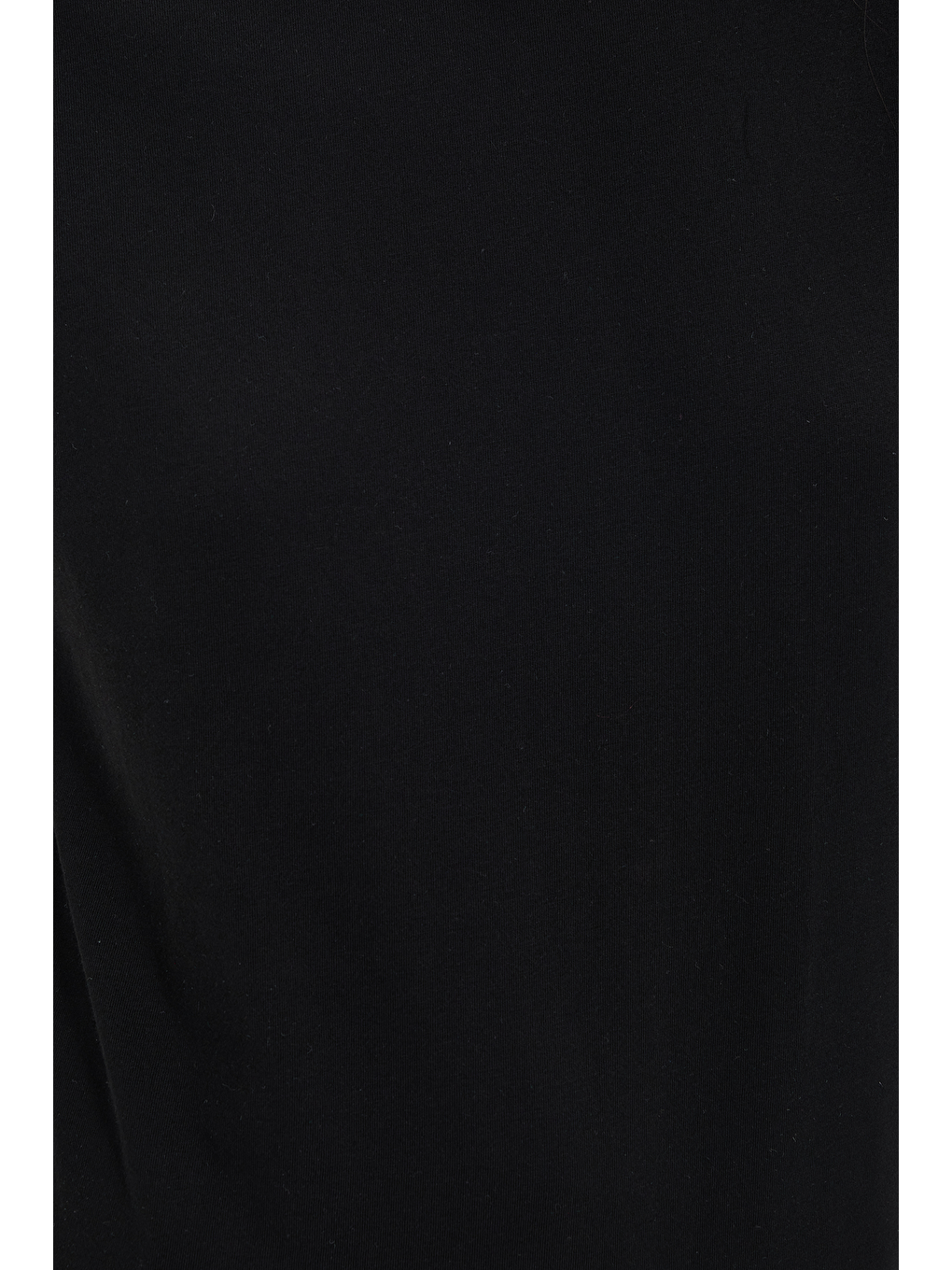 Kadın Slim Fit Dar Kesim %100 Pamuk Kısa Kollu Bisiklet Yaka Siyah Tişört-4