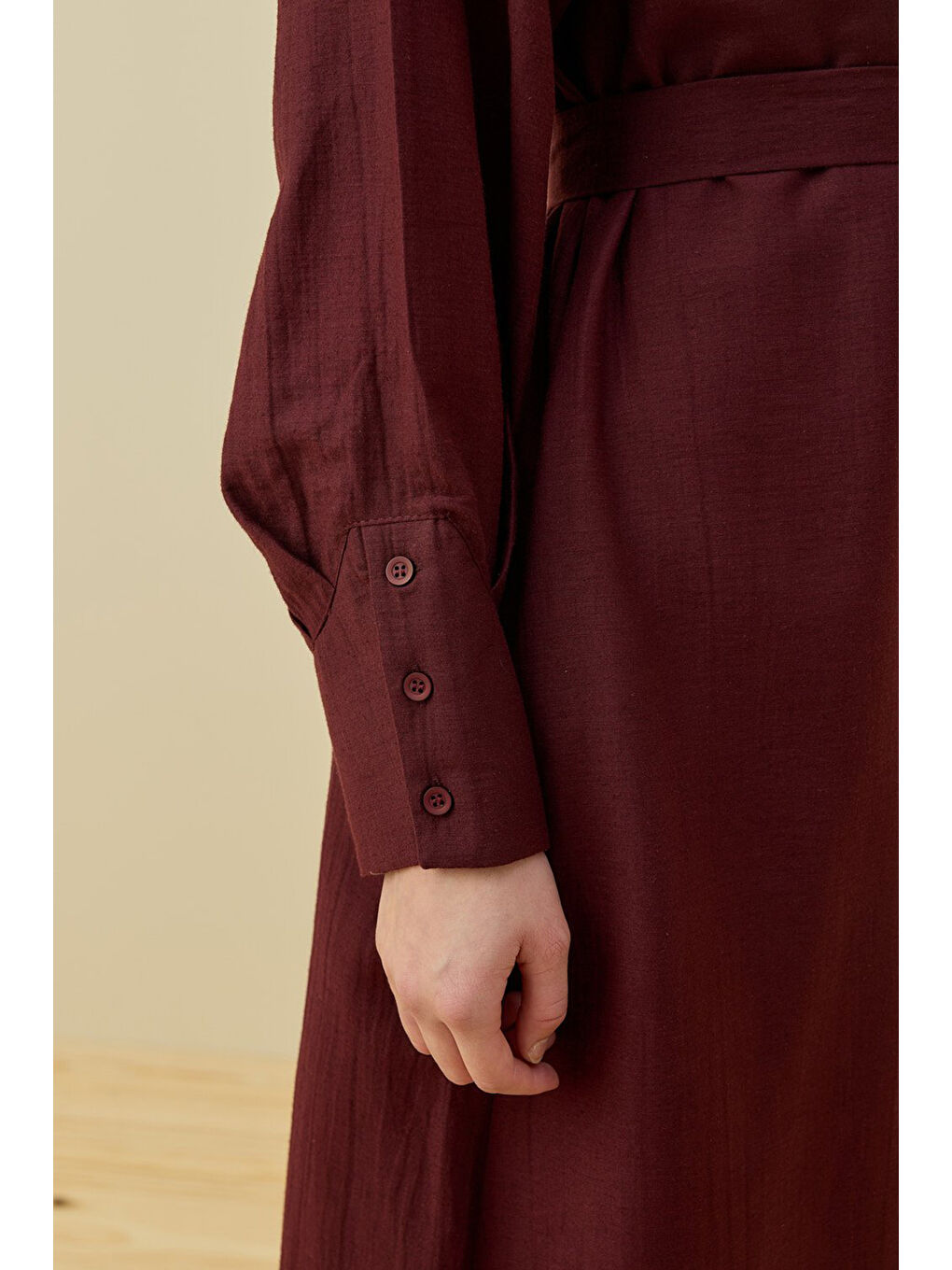 Vietnam Elbise 1777 Bordo-2
