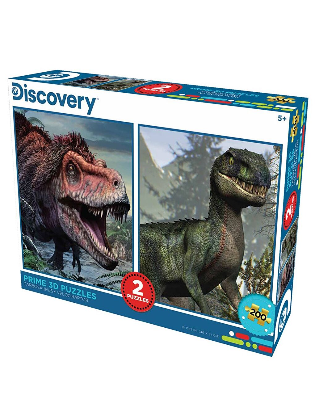 Discovery Tarbosaurus ve Velociraptor İkili Puzzle 200 Parça 10231
