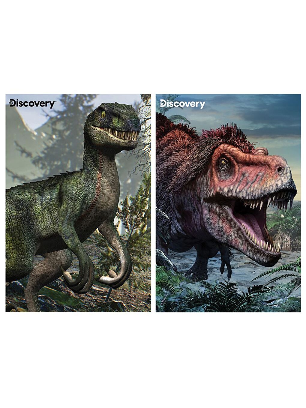 Discovery Tarbosaurus ve Velociraptor İkili Puzzle 200 Parça 10231-1