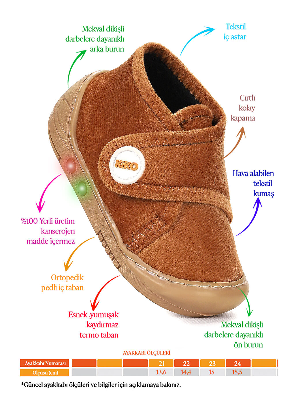 Kahverengi Petri Günlük Işıklı Erkek Bebek Ev Okul Kreş Panduf-1