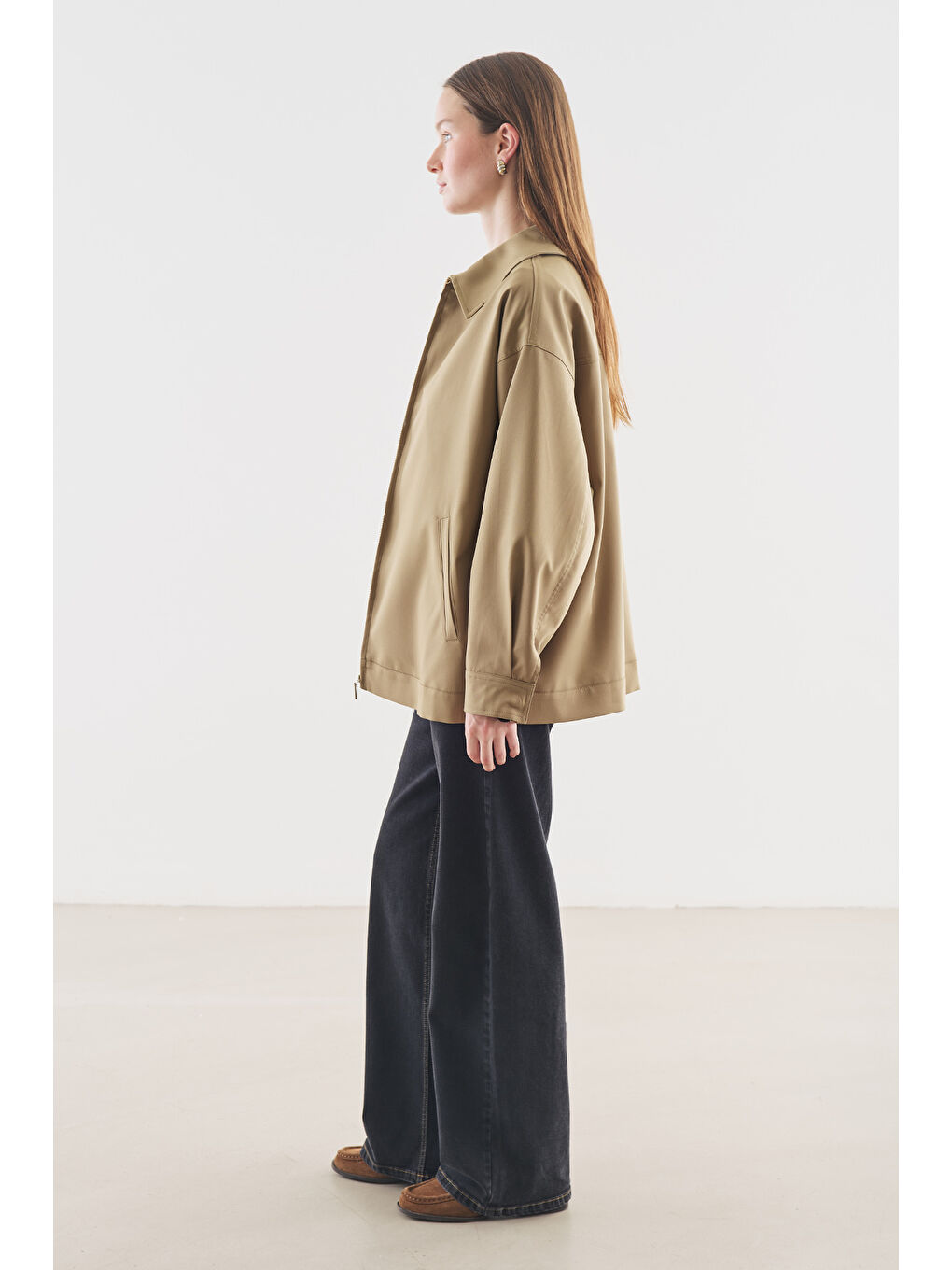 Manşet Detaylı Ceket Yeşil-4