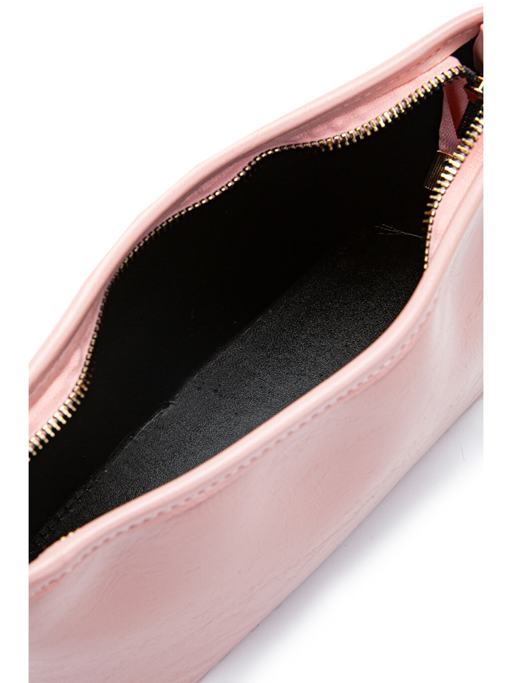 Pembe Suni Deri Baget Kadın Kol Çanta Blanca Pudra-4