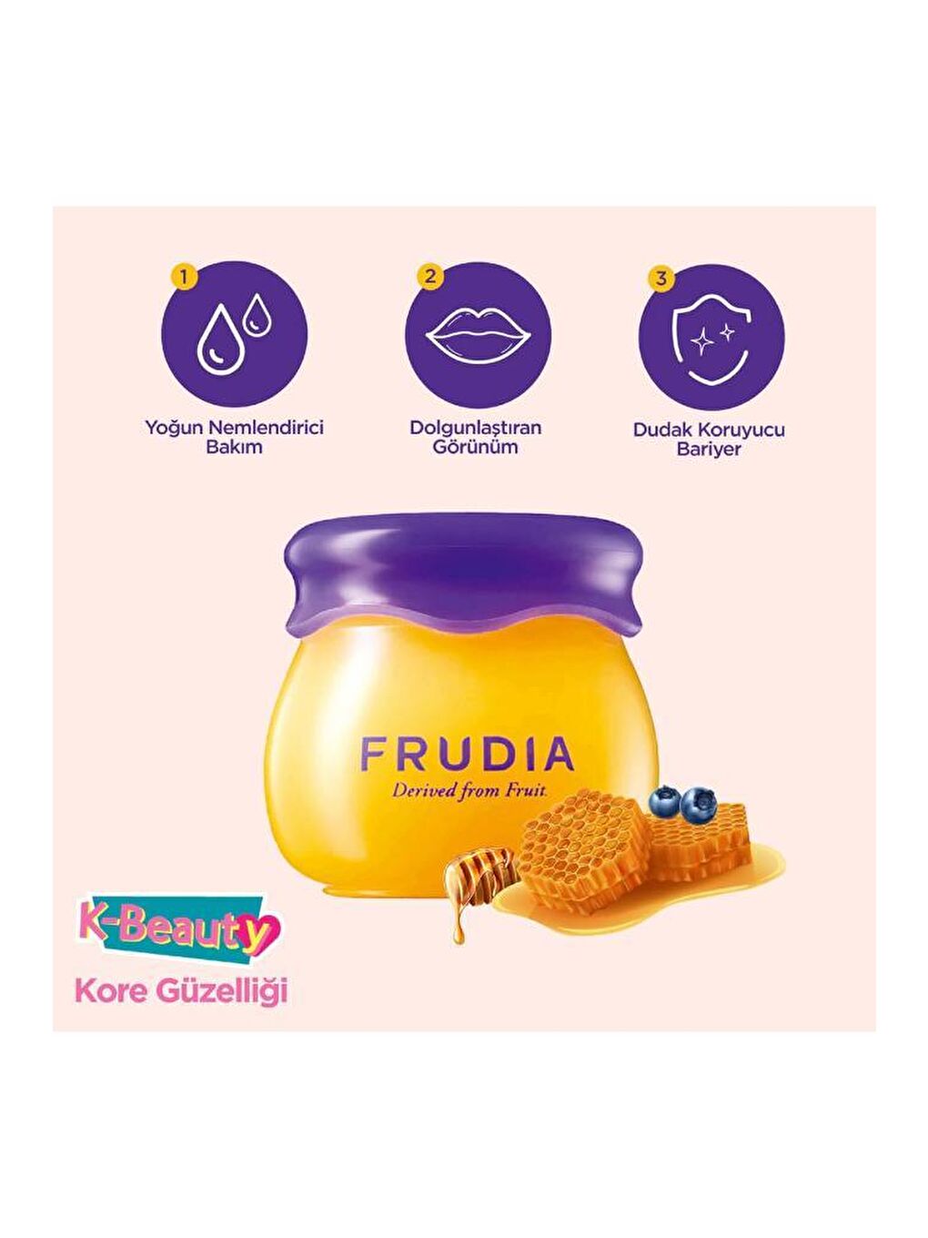 Frudia Renksiz Blueberry Nemlendirici Dudak Balmı 10g