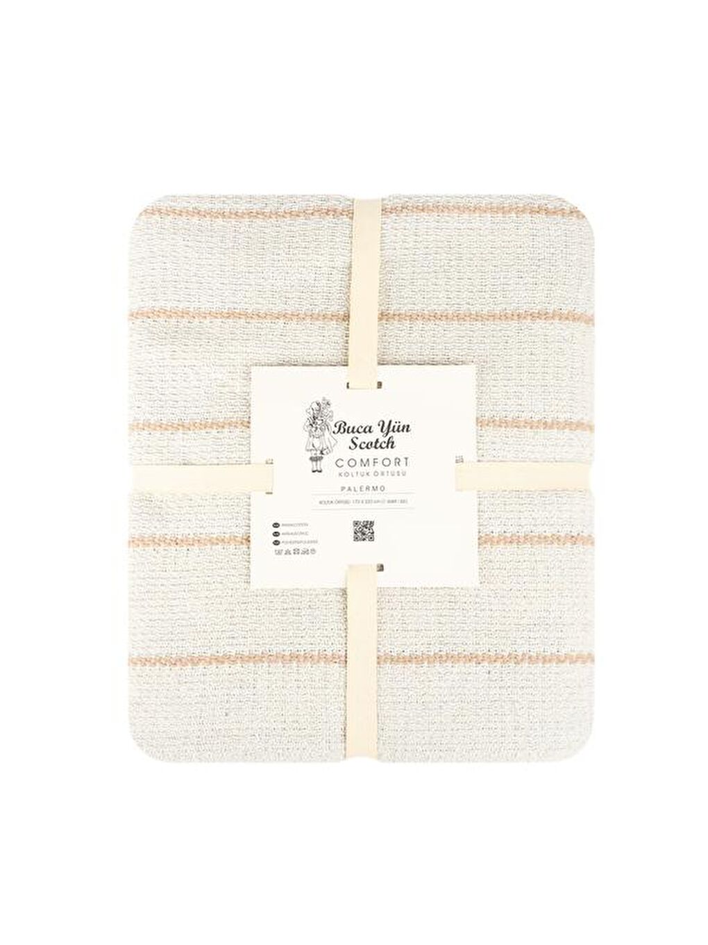 Palermo Koltuk Örtüsü - Bej - 170x220 cm-2