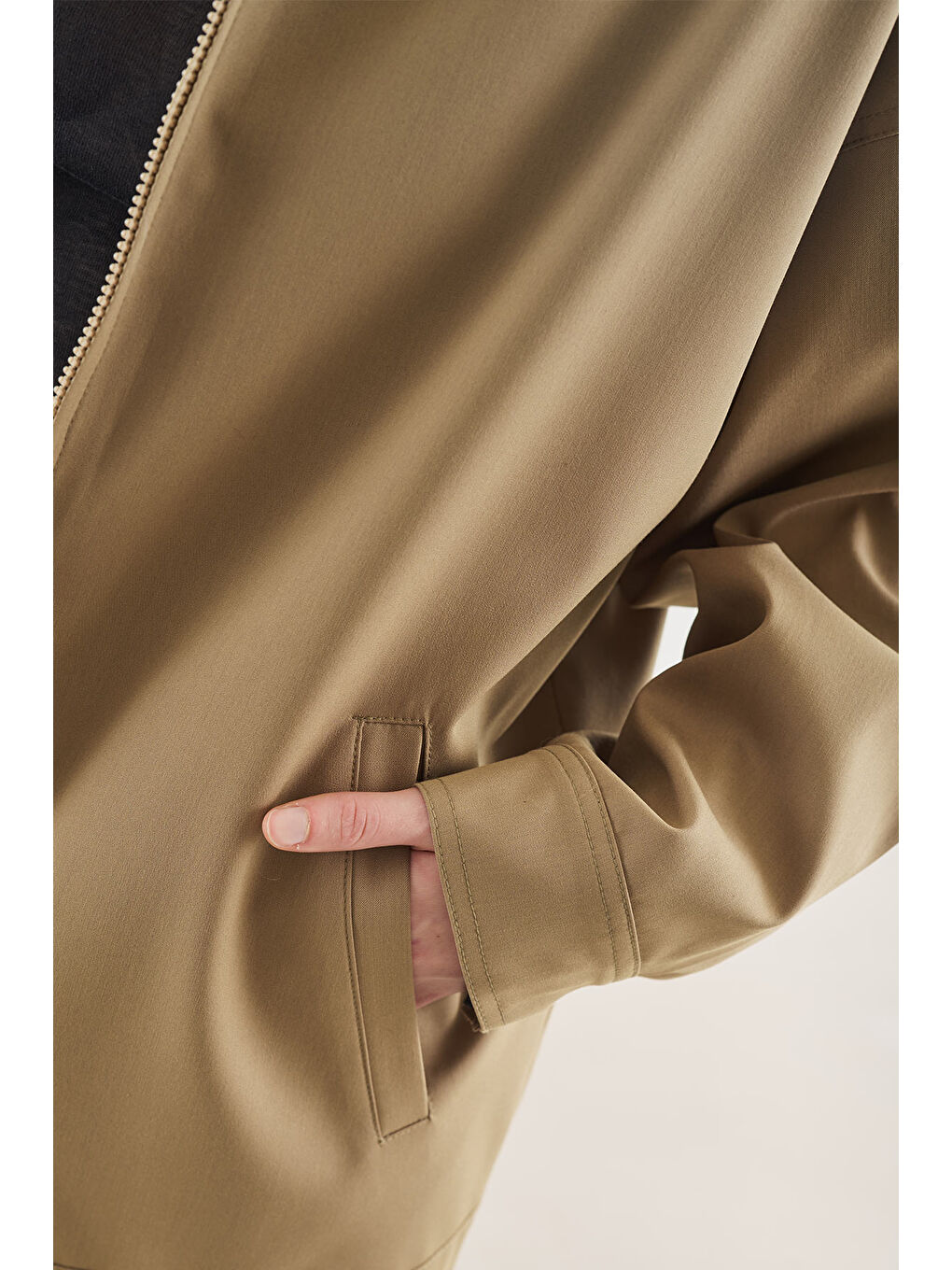 Manşet Detaylı Ceket Yeşil-6