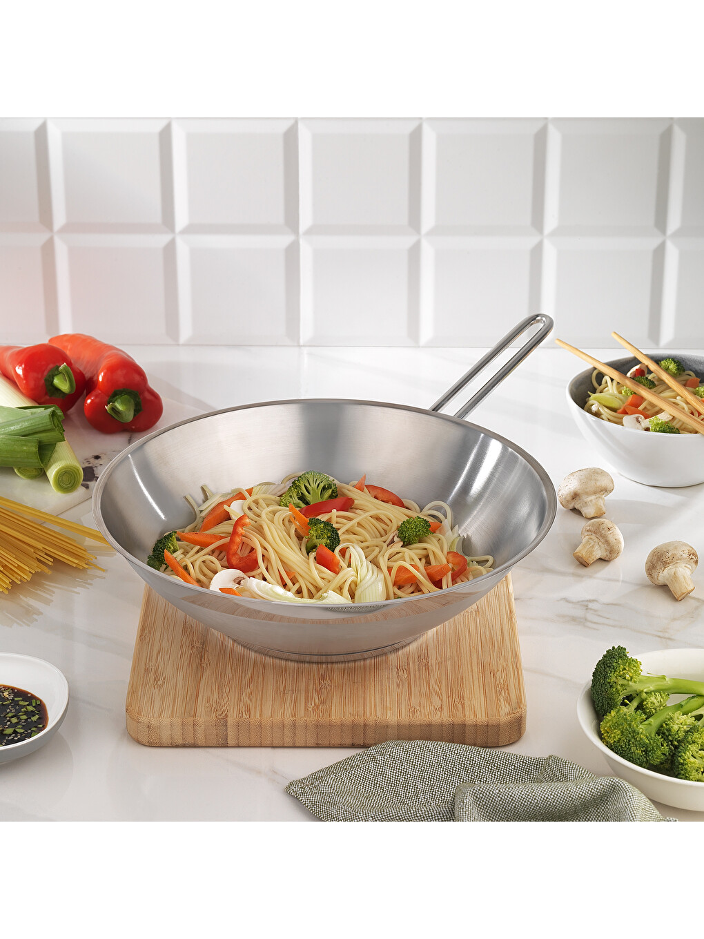 Gri Held Çelik Wok Tava 28 Cm 1 Parça - Inox-1