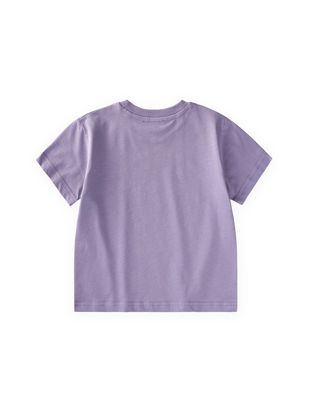 Etiket Detaylı T-shirt 2-10 Yaş Lila-1