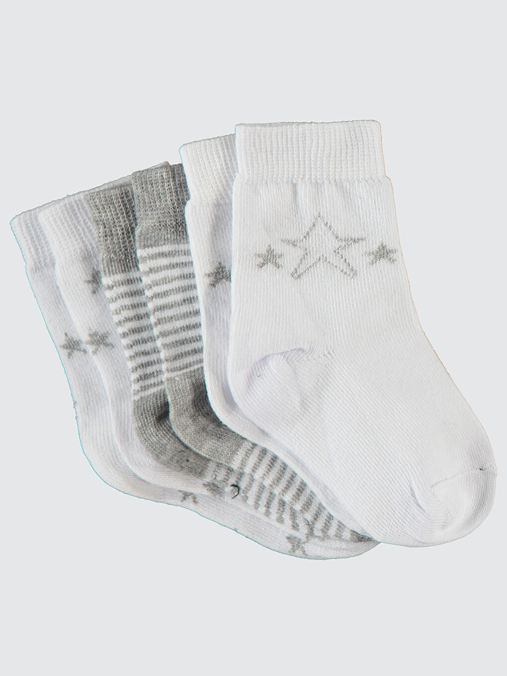 Baby Erkek Bebek 3'lü Çorap Set 6-18 Ay Beyaz-4