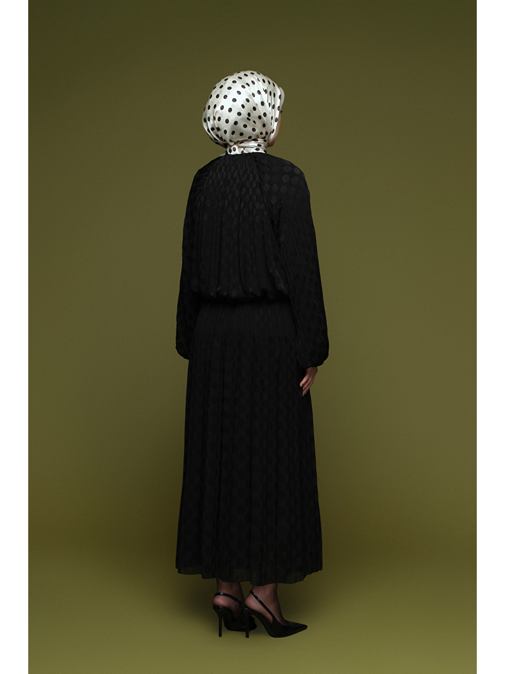 Jakarlı Etekli Takım Siyah-4