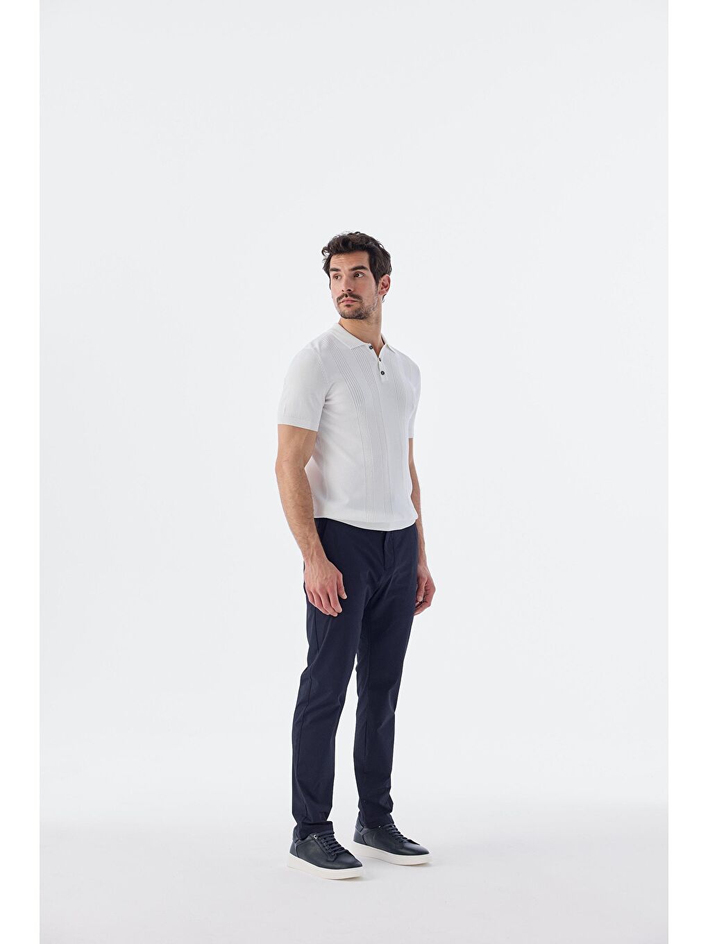 Lacivert Comfort Fit Lastikli Spor Jogger Pantolon-2