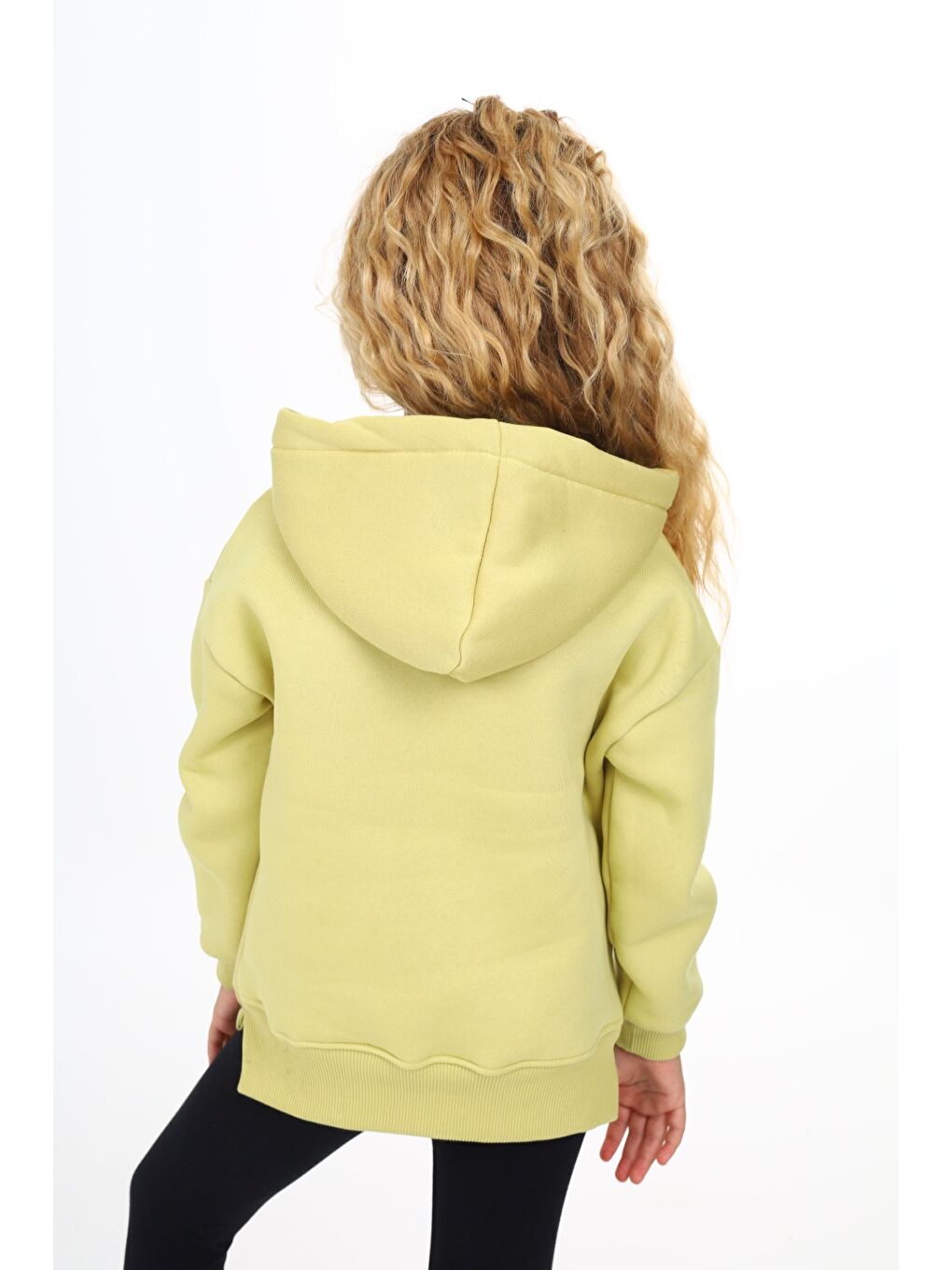 Yeşil Kız Çocuk Baskılı Sweatshirt-4