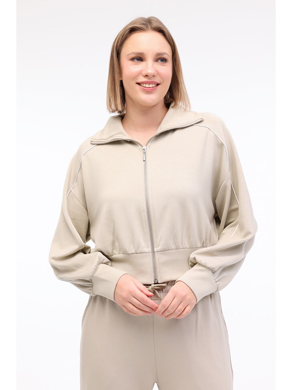 WL ANDRA 18MS426 5FX Haki Kadın Eşofman Üstü