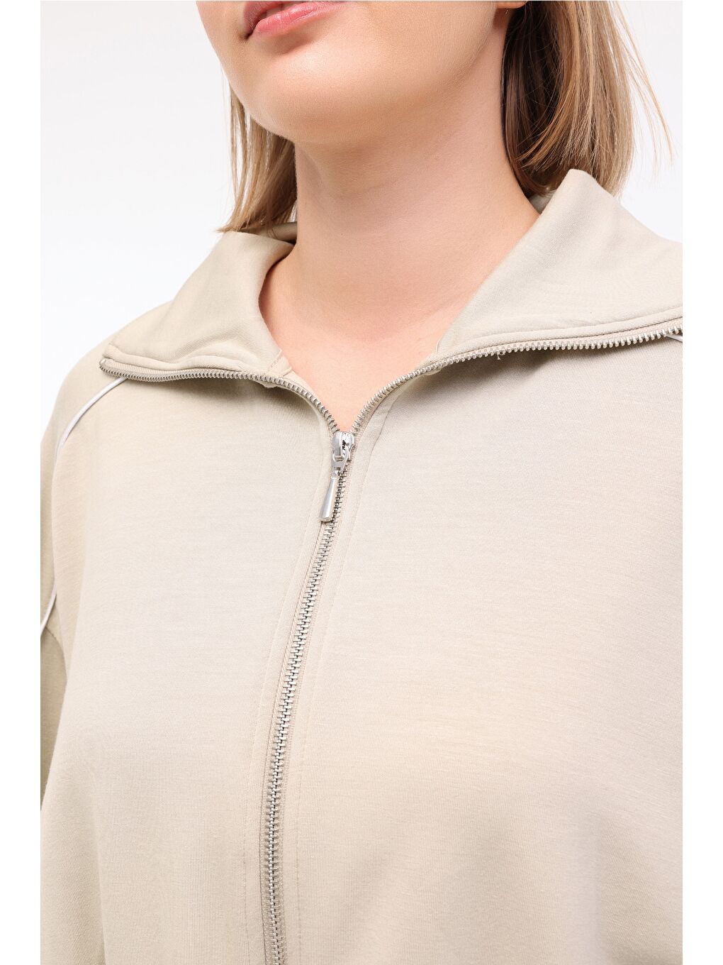 WL ANDRA 18MS426 5FX Haki Kadın Eşofman Üstü-3