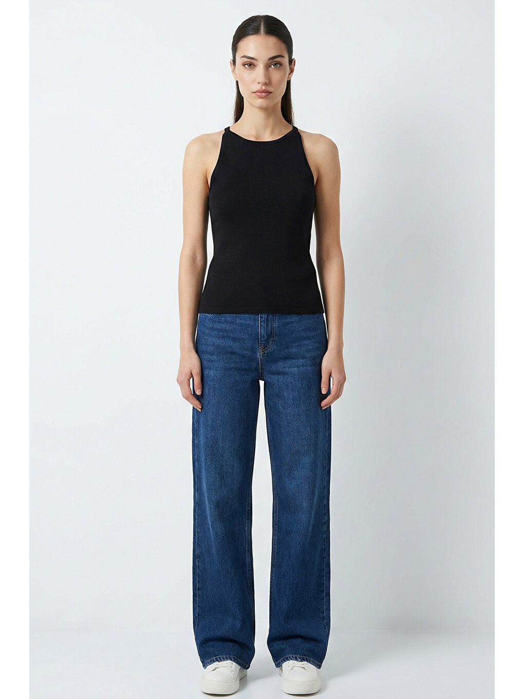 Kadın Askılı Örme Atlet 15935 - Siyah-1