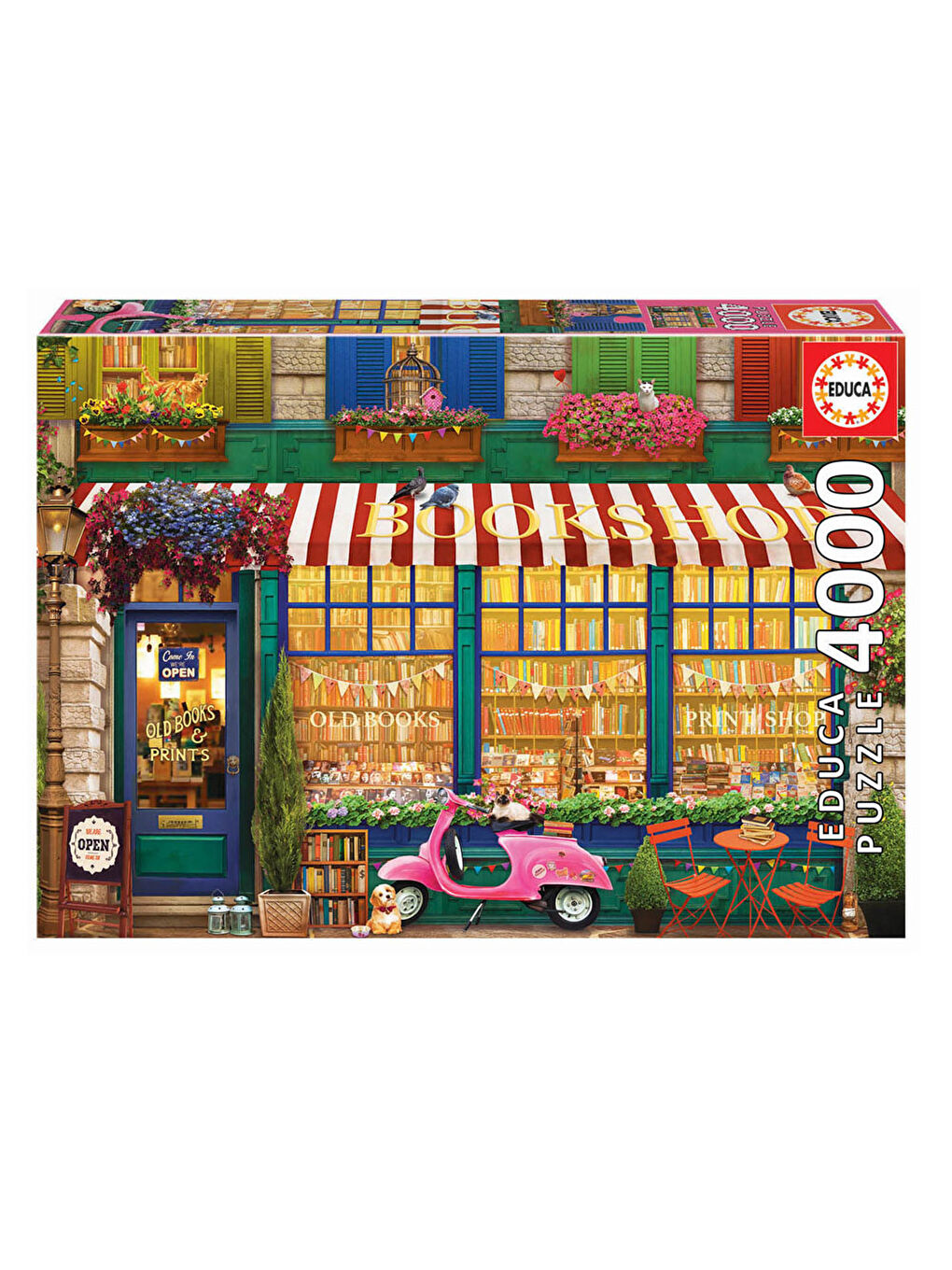 Puzzle 4000 Parça Nostaljik Kitap Dükkanı 18582
