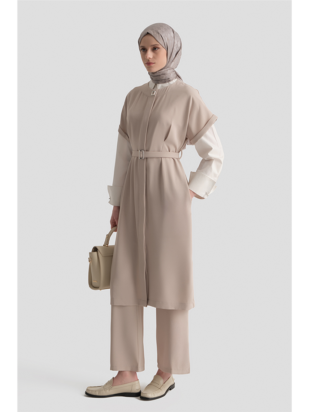 Yelekli Takım Bej-1