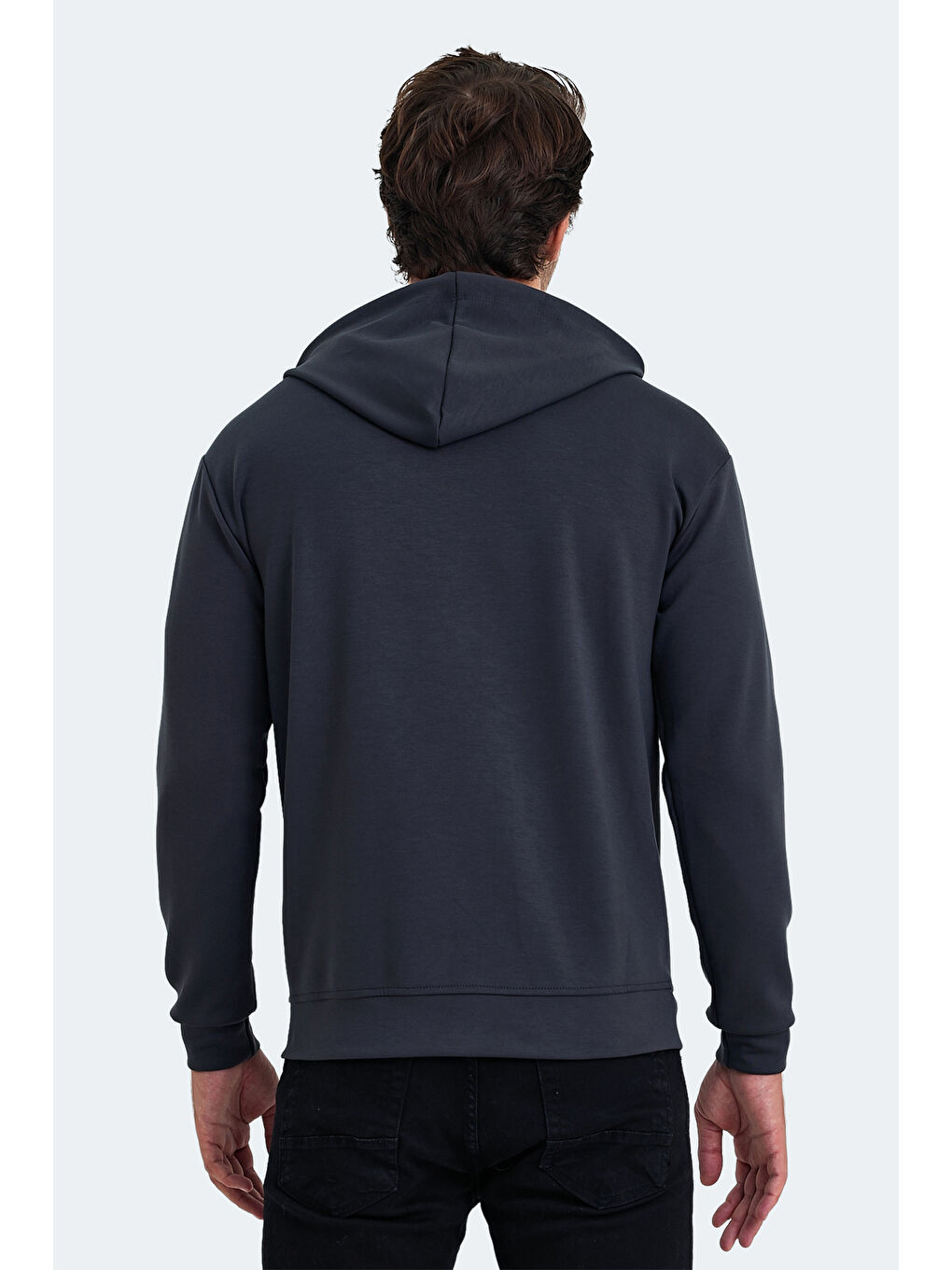 KULA 2 li set Erkek Kapüşonlu Cepli Siyah - Gri Sweatshirt-6