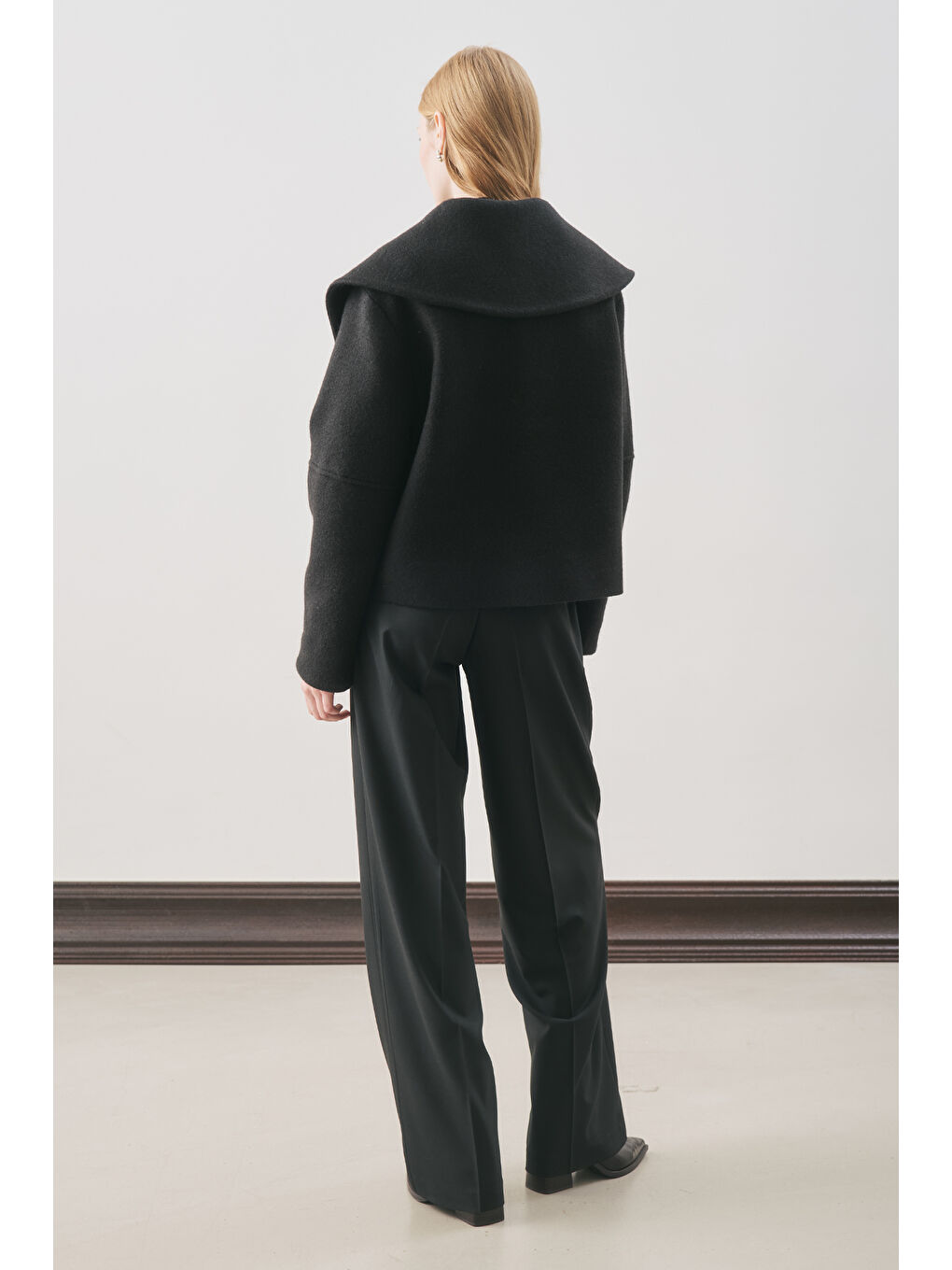 Isabel Kısa Kaşe Ceket Siyah-5