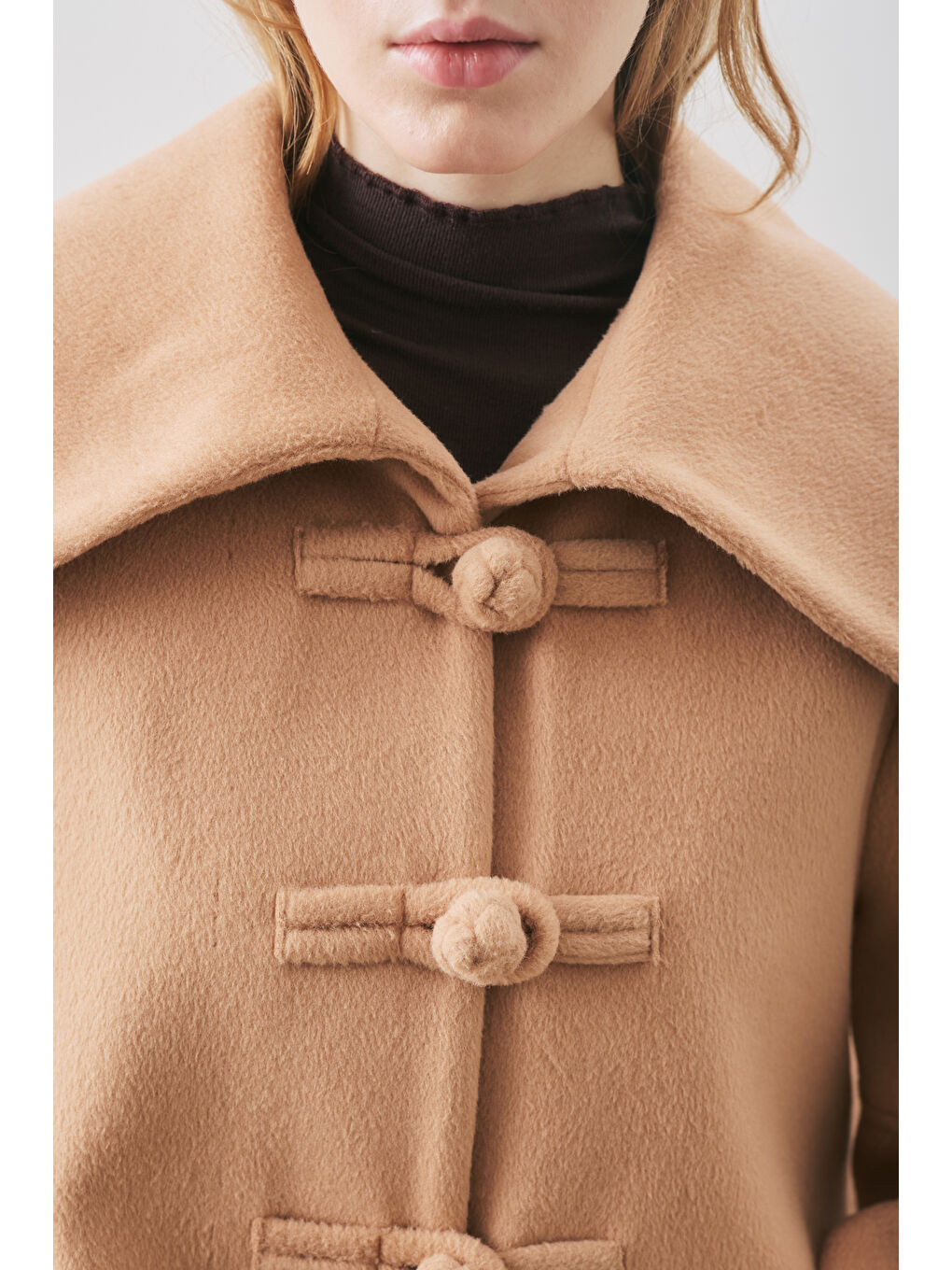 Kahverengi Isabel Kısa Kaşe Ceket Sütlü Kahve-2