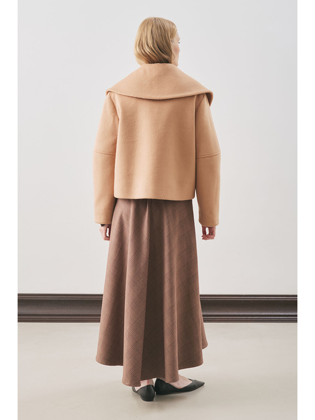 Kahverengi Isabel Kısa Kaşe Ceket Sütlü Kahve-3