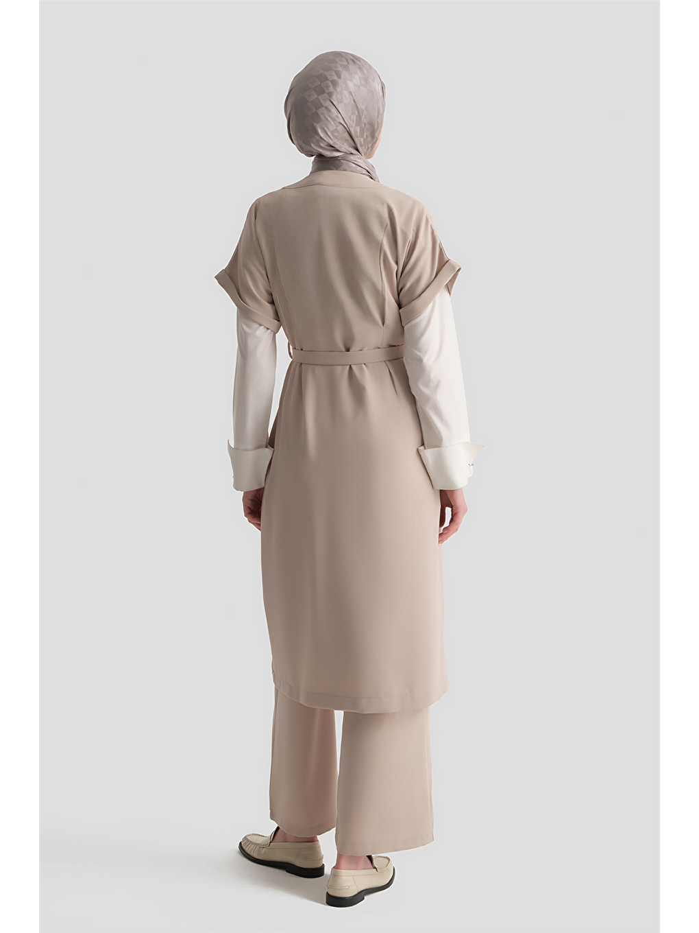 Yelekli Takım Bej-4