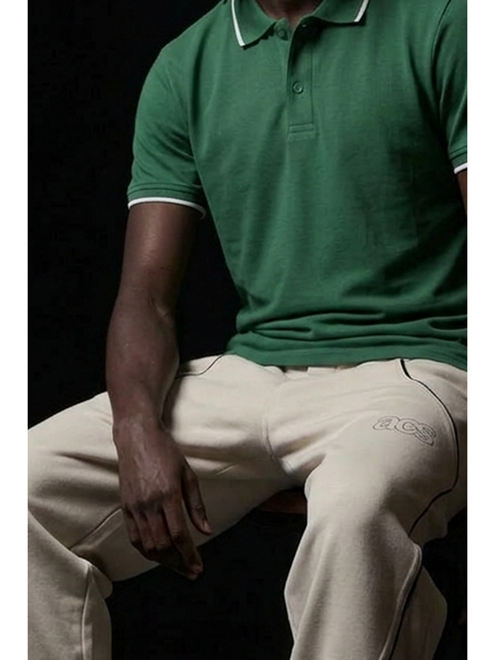 Erkek Comfort Düğmeli Yeşil Polo Yaka Tişört-5