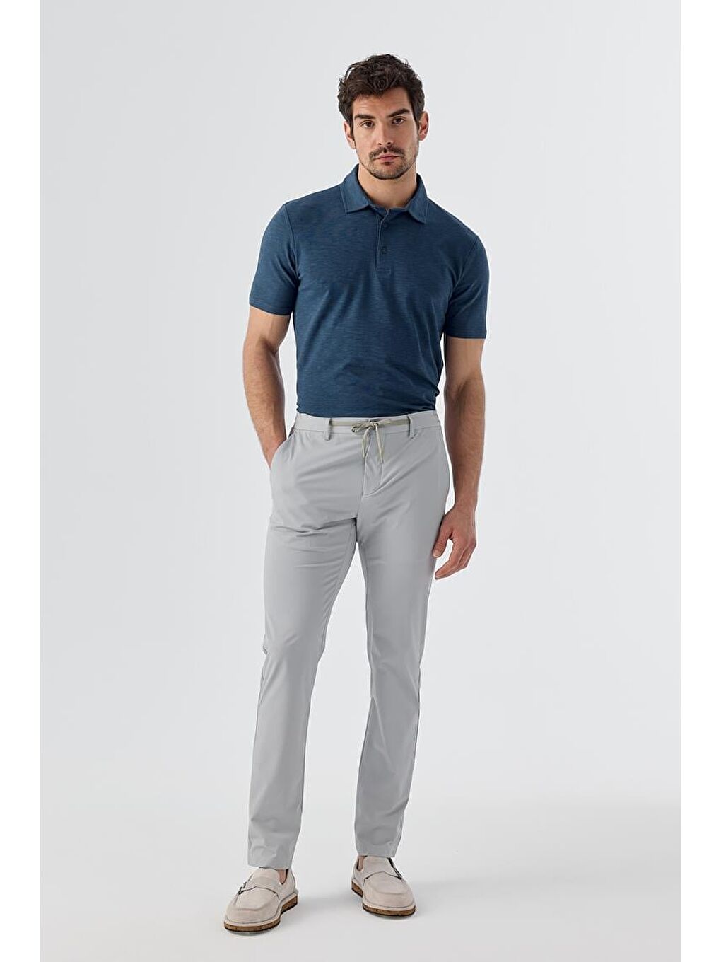 Gri Comfort Fit Lastikli Spor Pantolon