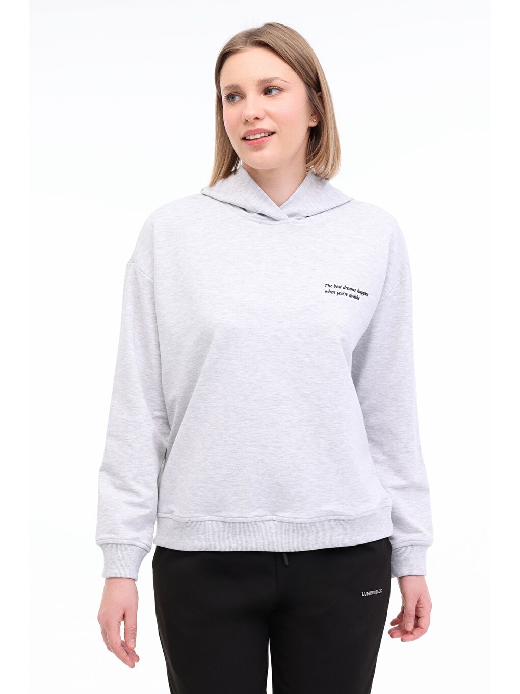 Gri WL ANNA 17CT1179 5FX GRI MELANJ Kadın Sweatshirt