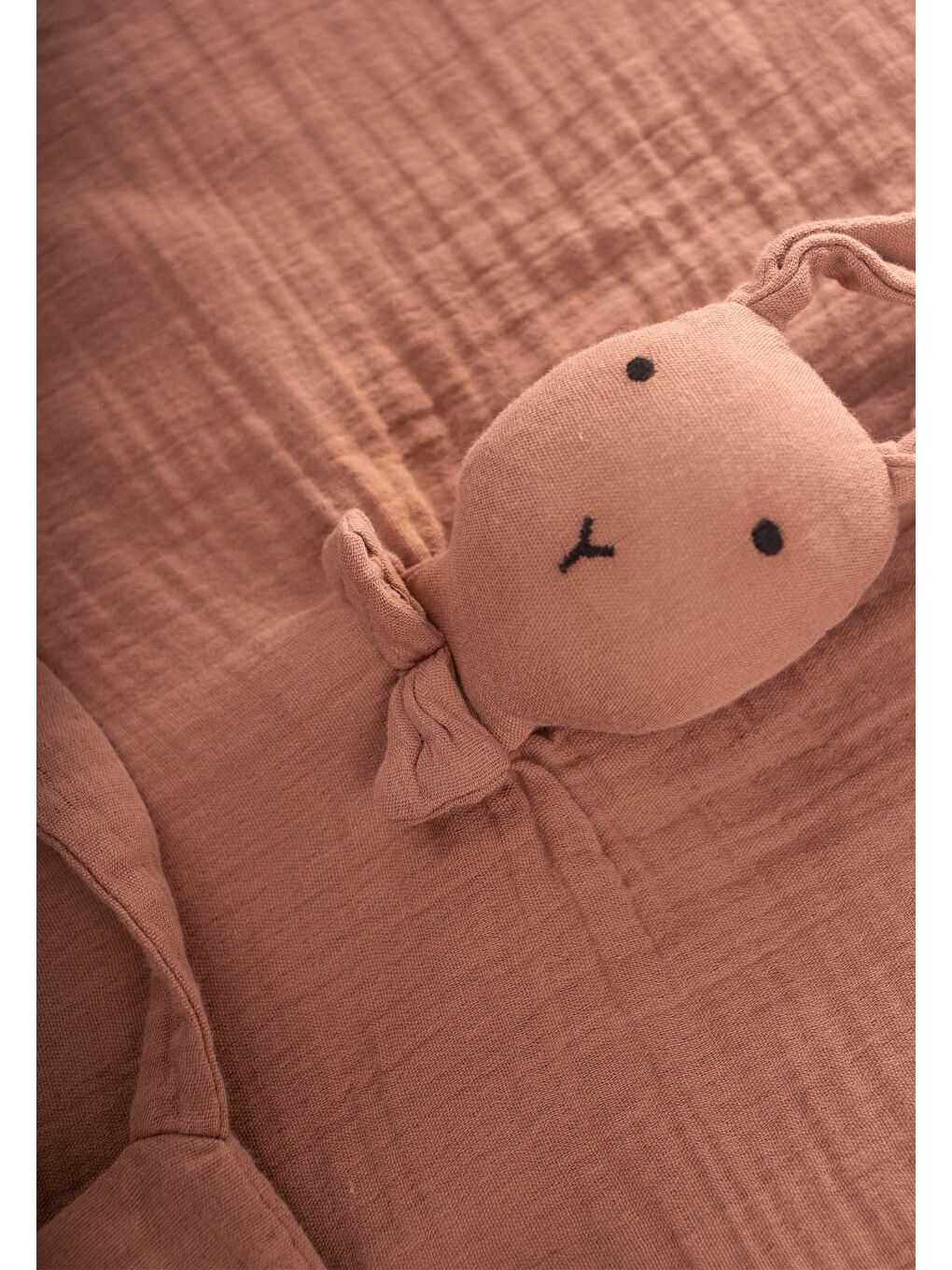 Tavşan Müslin Uyku Arkadaşı (Yıkanmıştır) 40X40 Cm Açık Kahve-1