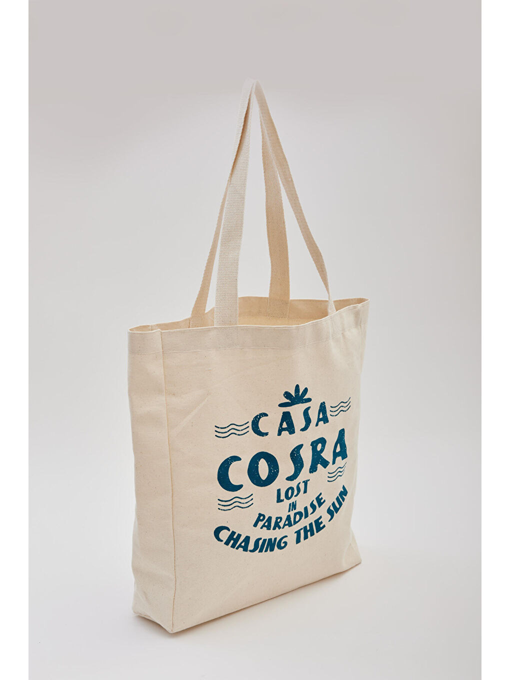 Turkuaz Baskılı Körüklü Bez Çanta Casa-Petrol-5