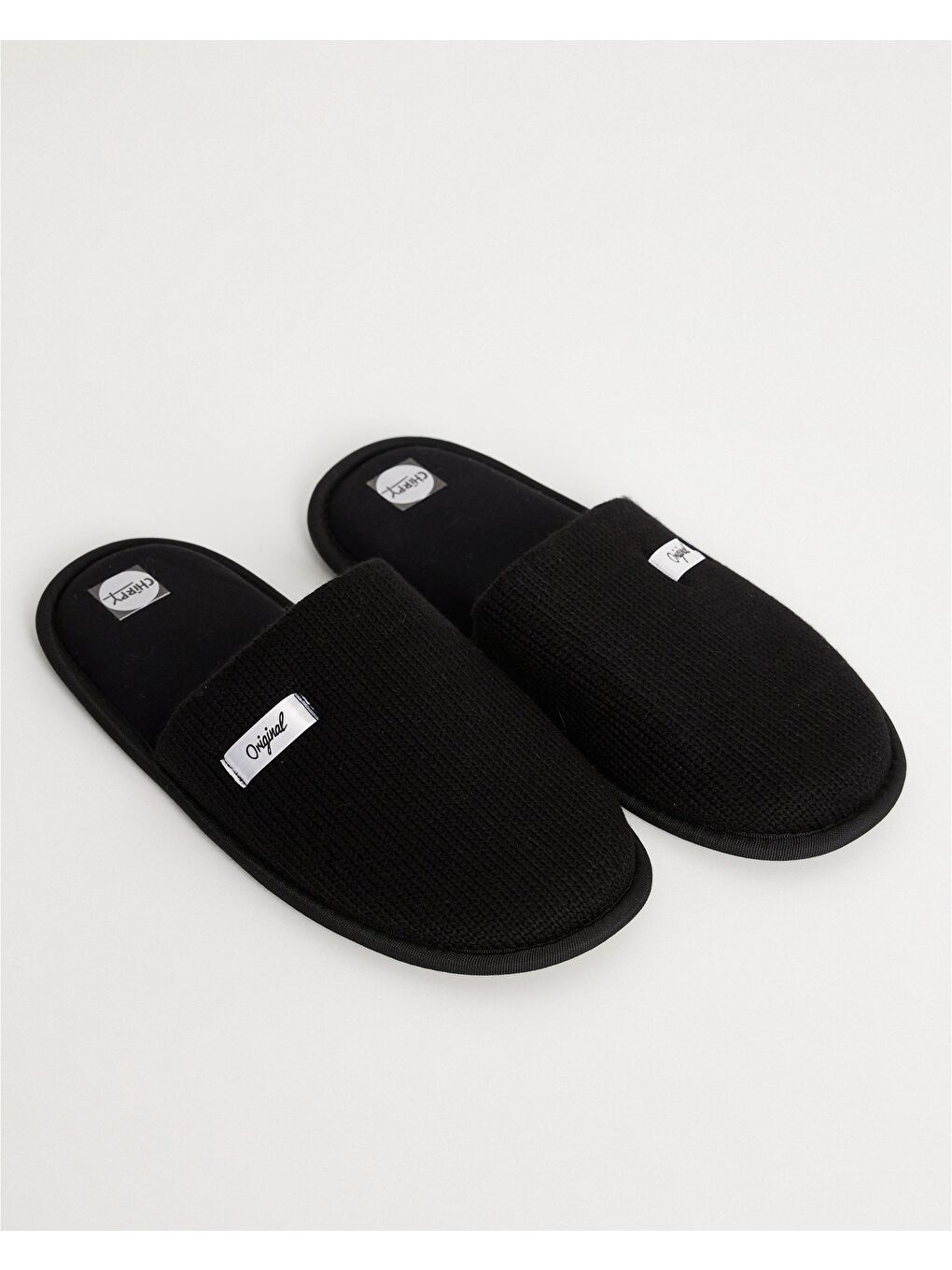 Erkek Kışlık Sıcak Tutan Siyah Triko Ev İçi Terlik- Duncan