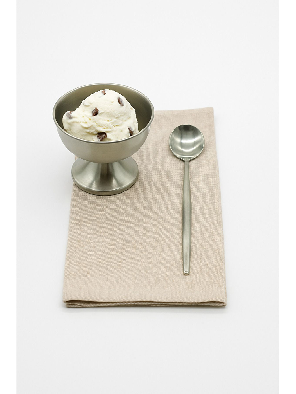 Gri Gümüş Yuvarlak Tatlı Sunum Kaşığı Seti Kahvaltı Kaşık Seti Kutulu Paslanmaz Çelik 6 Adet 18 cm-1