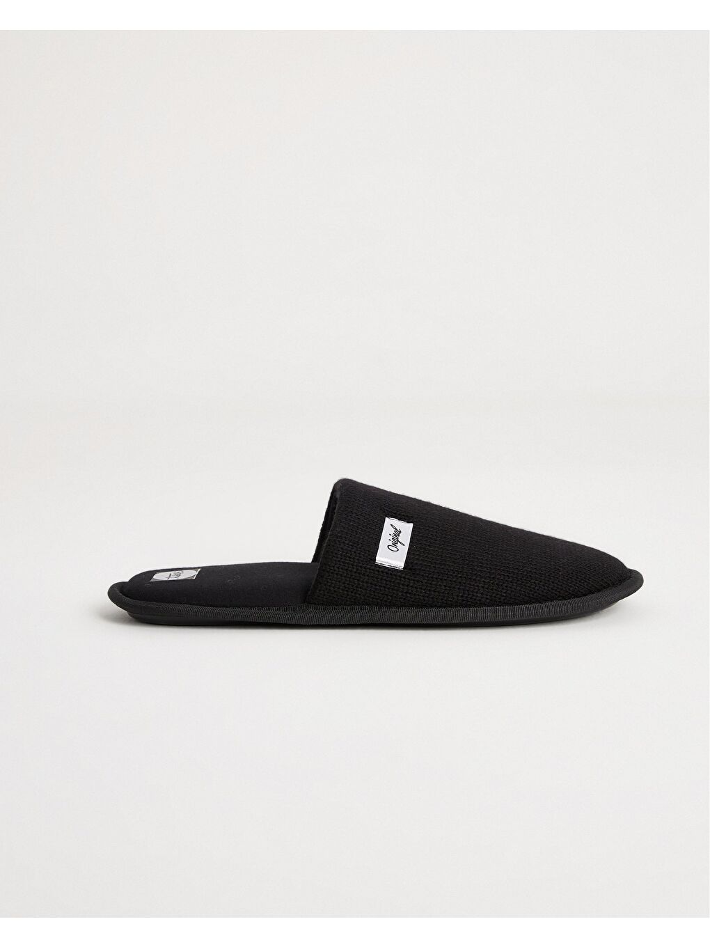 Erkek Kışlık Sıcak Tutan Siyah Triko Ev İçi Terlik- Duncan-4