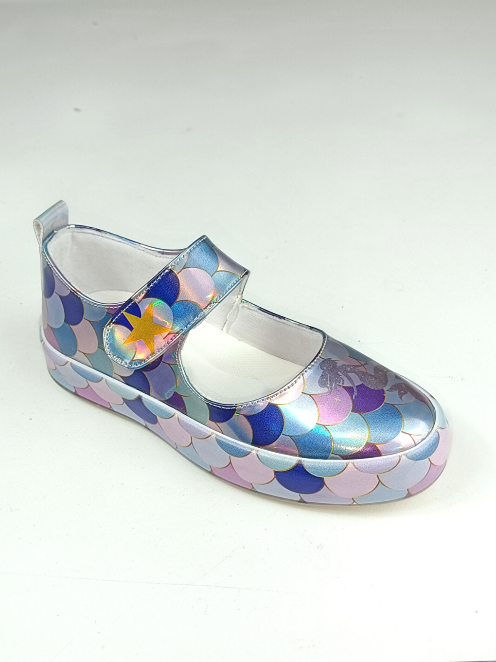 Mermaid Gri Hologramlı Kız Çocuk Ortopedik Babet-3