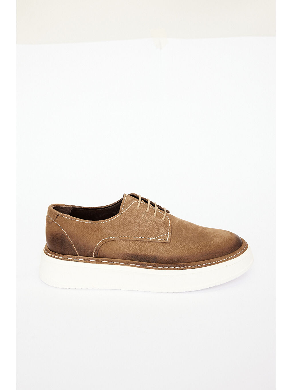 Bej Erkek Vizon Casual Deri Ayakkabı