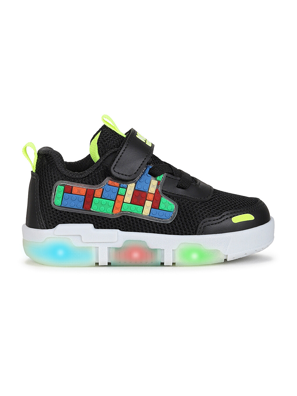 Siyah Scarpe Cırtlı Işıklı Erkek Bebek / Çocuk Spor Ayakkabı-3