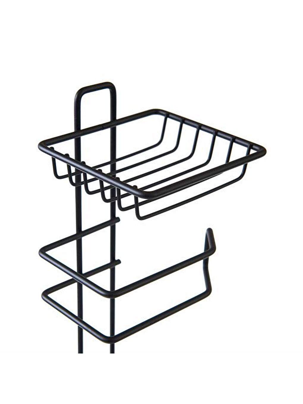 Yedekli Wc Kağıtlığı Ve Çöp Kovası - Siyah-2