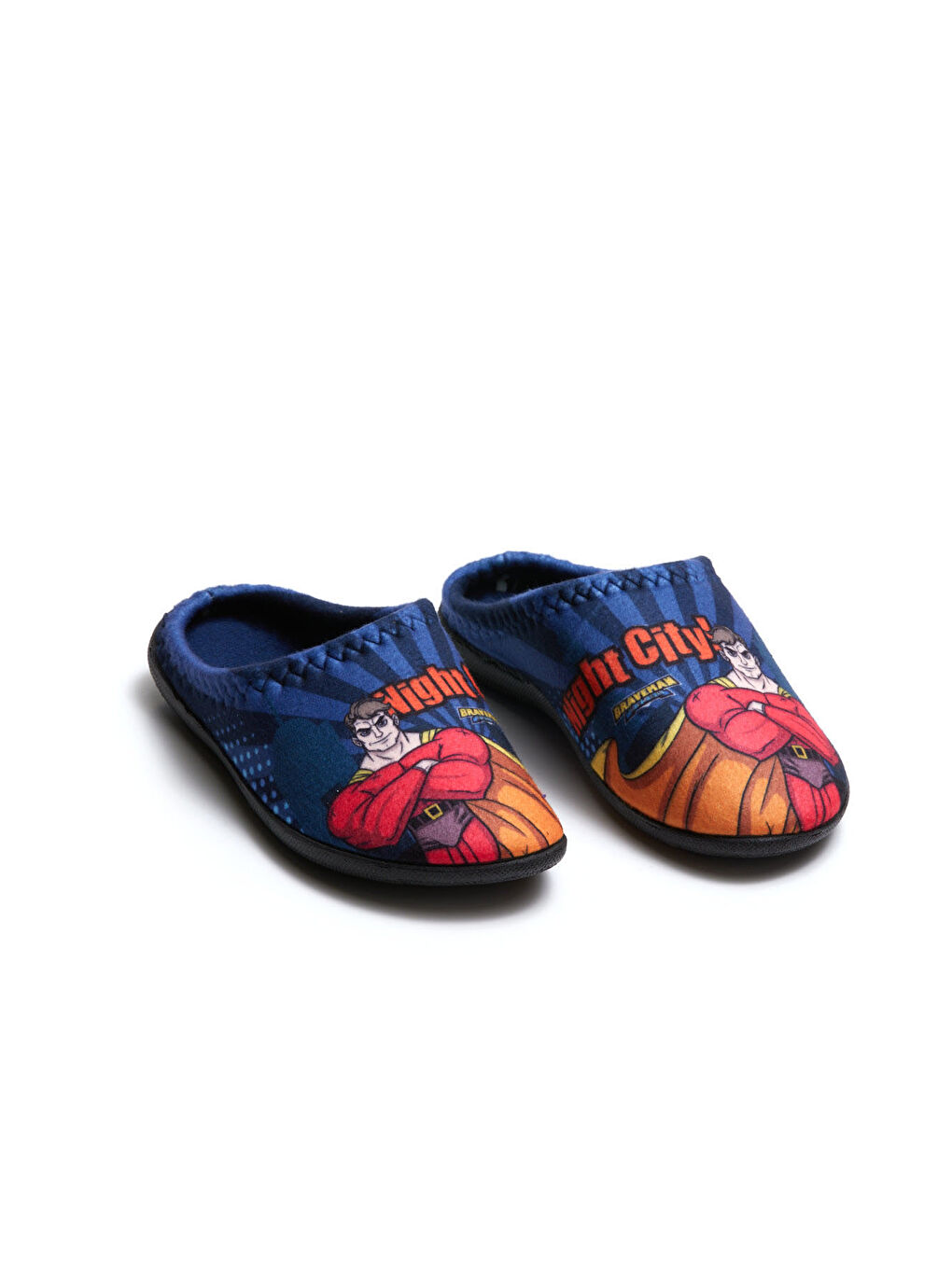 Lacivert Kışlık Gondol Filet Erkek Terlik