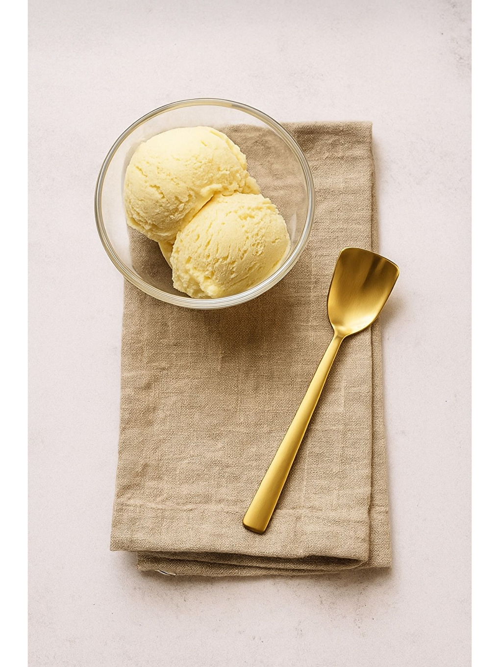 Sarı Lüks Gold Renk Paslanmaz Çelik Kutulu 6'lı Dondurma Kaşığı ve Tatlı Kaşığı-1